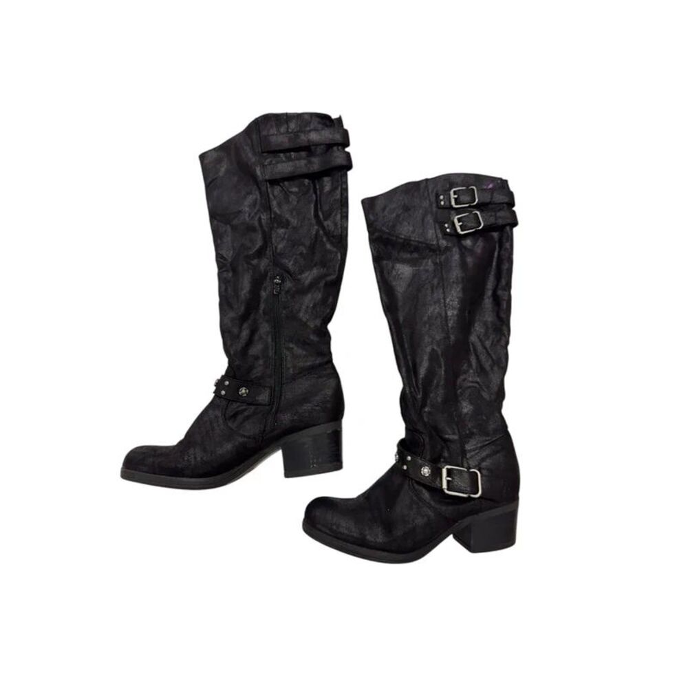 Carlos women’s size 8 boots with buckle grunge y2k